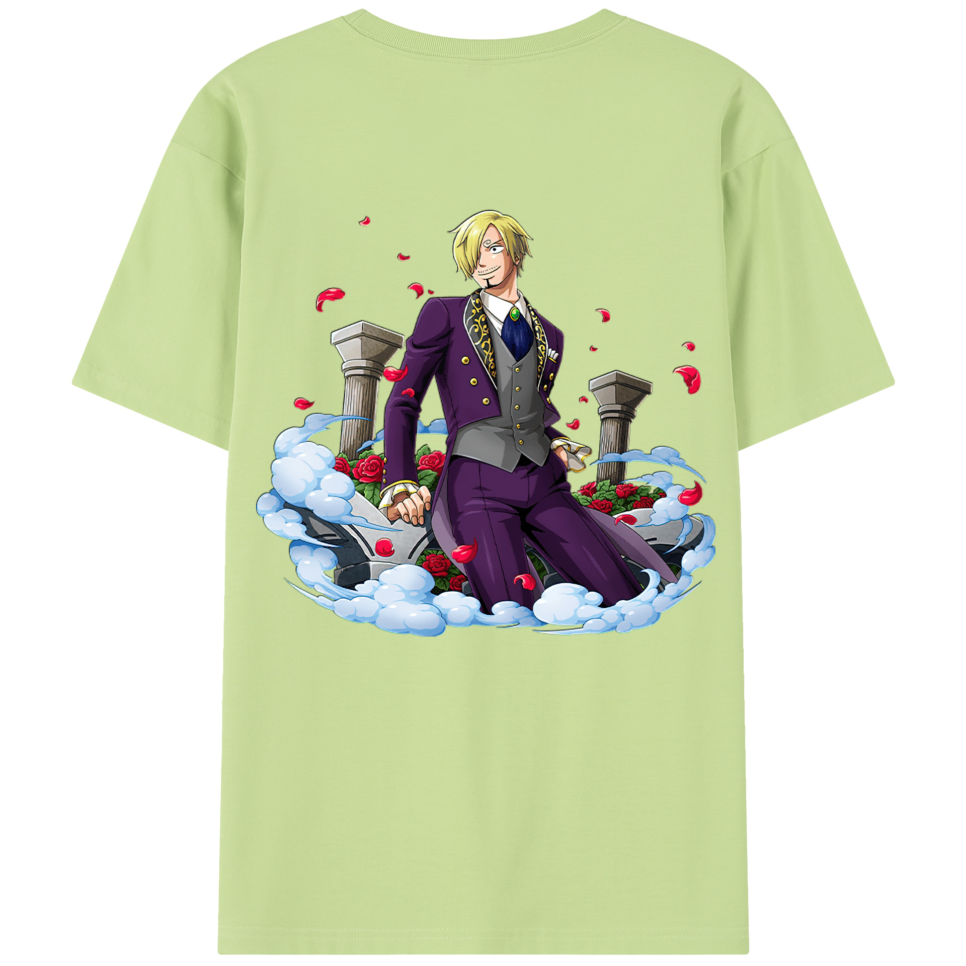 ワンピース サンジ ONE PIECE Sanji 綿100％半袖Tシャツ（背面プリント）